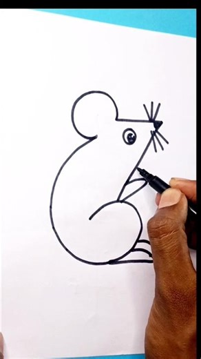 Cute Rat drawing for beginners #shorts#viralshorts