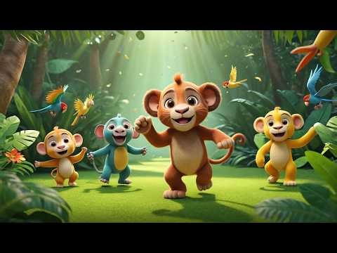 Jolly Jingle Jungle | Fun & Musical Kids Nursery Rhyme | Animal Adventure Song for Toddlers