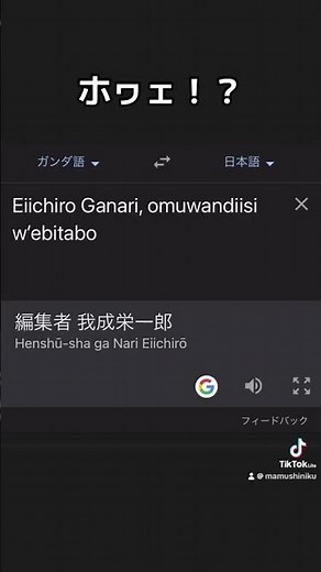 意味深… #翻訳 #tiktok #我成栄一郎 #肉あぶく #野比 #タットレ