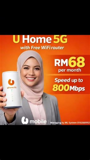 U family with 4 lines RM128 per month with free 5G hp