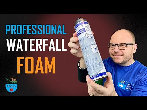 How to use pond foam - black waterfall pond expanding foam