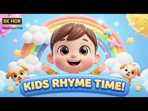 Happy Morning & Fun Rhymes for Kids 🌈 | Cute Cartoon Song for Children