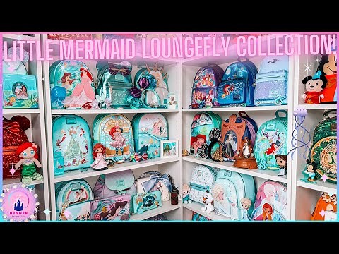 My Disney The Little Mermaid Loungefly Mini Backpack Collection Disney Princess Villain Haul Vlog