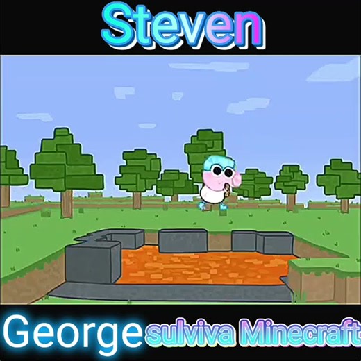 George in the world of Minecraft #edit #funk BLUE HORIZON funk #music 🤓