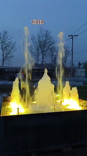 Customize fountain night scene, multiple color changes, different water types alternate #pool#water