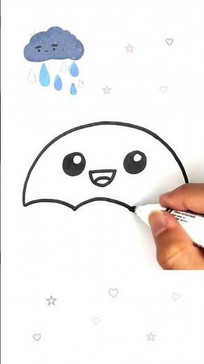 Easy Umbrella Drawing ☂️