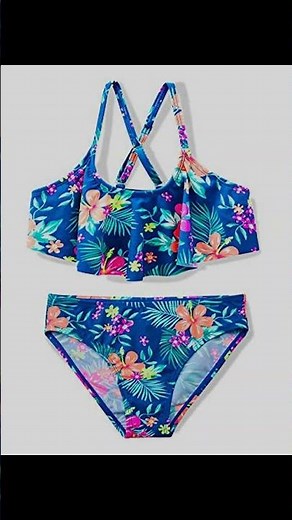 Fun in the Sun: Big Girls Floral Swimsuits