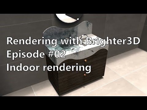 Rendering with Brighter3D and SketchUp Episode 2 (indoor, artificial lighting, PBR textures)