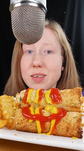 Mozzarella Corn Dogs Mukbang ASMR 🧀🌭 That crispy coating and cheesy pull were everything 😋 Would you try these? #ASMR #mukbang #asmreating #koreancorndog #eatingsounds | SongByrdASMR