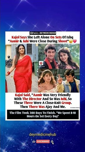 😮 Kajol’s Ishq Shoot Confession — Untold Set Story!#trendingshorts #kajol #shorts