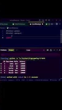 How to Read Excel File in Python using Pandas | Python Tutorial #shorts