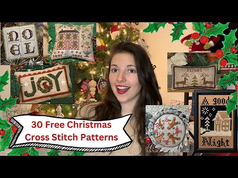 Flosmas Day 6 - 30 Free Christmas Cross Stitch Patterns - Ardith Design - Bent Creek - Plum street