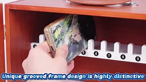 33 Slot Cell Phone Holder Classroom, Wooden Cell Phone Storage Cabinet with Security Lock & Metal Handle,Perfect for Teacher Organization and Classroom Management(Include Key)