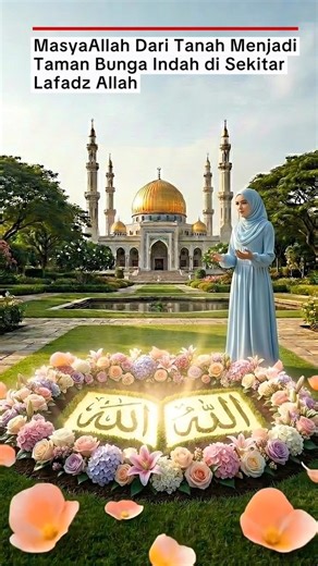 MashaAllah From the Land to a Beautiful Flower Garden Around Lafadz Allah #shortsfeed