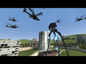 US Army & HECU vs Tripod Soldier (GMod VJ SNPCS Battle)