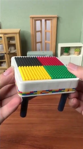 Mini kitchen with the smallest LEGO block table #mini kitchen #mini food play #microcosmic scene