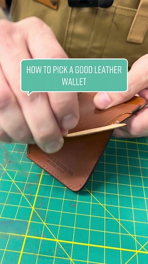 How to pick a good leather wallet. @stockandbarrel Featuring ‘Stock and Barrel Co.’ #leather #leathercraft #handmade #leathertok #leathertiktok #fashiontips #fashiontiktok #shoppingtips #fashionhacks #lifehack #fashionadvice
