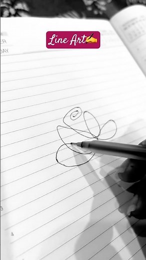 Flower line art | #lineart #easydrawing #art #flowers