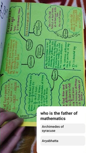 arithmetic progression project file#maths #shorts