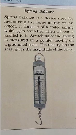 Spring Balance # Science for class-8th