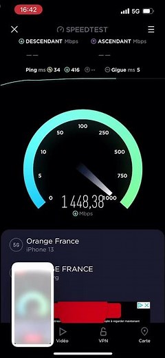 Test 5G d’Orange France : débit impressionnant digne de la fibre optique !