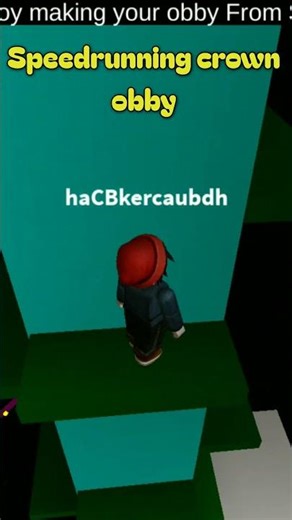speedrunning crown obby #roblox #gaming