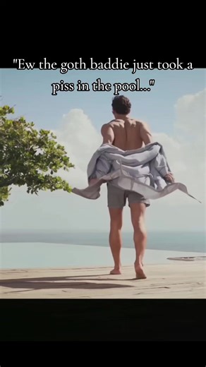 True goth baddie urine enjoyer • • • #davidgandy #atlantis #goth #gothbaddie #pool