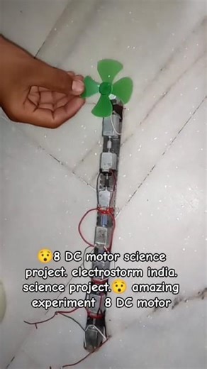 😯8 DC motor science project. electrostorm india. science project.😯 amazing experiment 8 DC motor