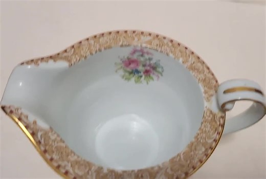 1930s Noritake Creamer Pitcher, Floral Mystery Pattern Fine China Gold Trim, Occupied Japan Vintage Porcelain Jug, Formal Dinner Tableware - Etsy