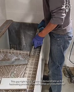 The fascinating process of installing tiles on a countertop! | Things Easier