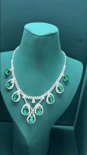 Premium Dark Green Suede Complete Jewelry Display Set | Factory Showcase & Full Customization
