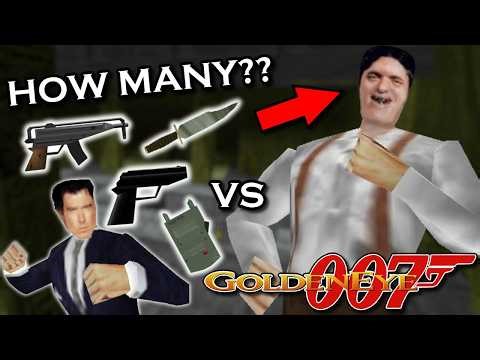 The Weakest Weapons Vs. Jaws in 007 Goldeneye | Nintendo 64 [Original N64 Capture]