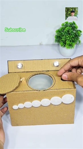 How to make Cardboard Washing Machine | DIY Science Project #diy #craft #ytshorts #shorts