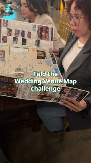 WVMTeam on Instagram: "We put a few brave local wedding pros to the test at our Sip, See & Celebrate last week! The challenge: fold the Wedding Venue Map back up… correctly… on the clock. ⏱️ Spoiler: it’s harder than it looks 😅"