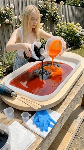 $5,000 Table: The Power of Epoxy Resin #relaxingmusic #relax #epoxy #shorts