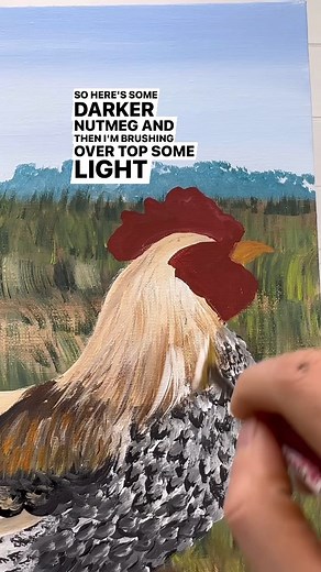20K views · 481 reactions | [clip] Painting rooster hackle feathers  #beginner #rooster #paintingtips #tipsandtricks #painting #acrylicpainting #easypainting #howto #artsandcrafts | Emily Seilhamer Art | Facebook