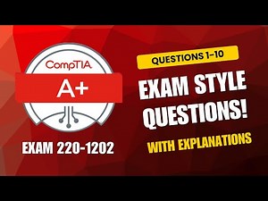 CompTIA A+ (220-1202) Exam-Style Practice Questions 2026 | Q1–10 (With Explanations)