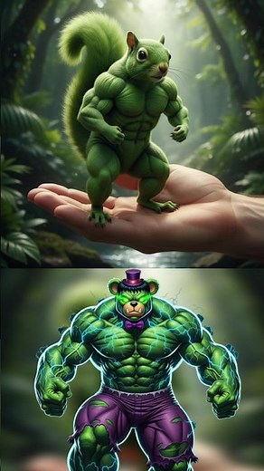 The Most Powerful Superhero 🐿️ 🐿️ 🐿️ Squirrel Ever | Hyper Realistic 8K | Hulk x Batman IronMan#dc