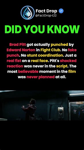 When Edward Norton Actually Punched Brad Pitt #history #ytshorts