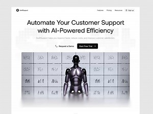 🚀 SwiftSupport: AI-Powered Customer Support Web Animation