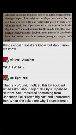 english adjective order explained | Subscribe for more #motivation 😊👍