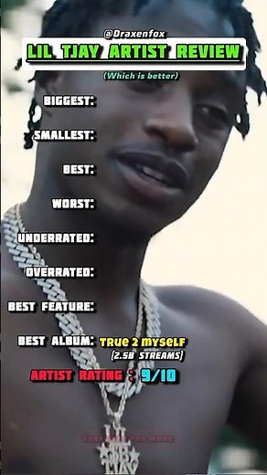 Lil Tjay ARTIST REVIEWS 💫