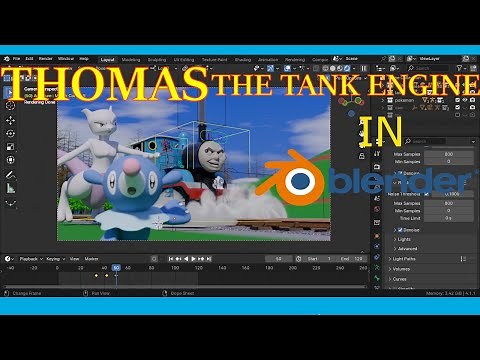 how to import and render the CGI Thomas in blender 4.1.1 and beyond (part 1 import and rendering)