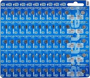 Renata 364 SR621SW Batteries - 1.55V Silver Oxide 364 Watch Battery (100 Count)