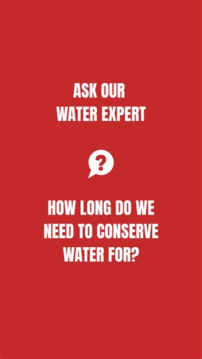 Ask our Water Expert: How long do we need to conserve water? Our Manager of Drinking Water Distribution, Chris Huston explains more. Every drop you save helps. 💧Our goal is to have 600 million litres per day in our storage around the city, and we need your help to keep it up. We are making progress on the repair, but it will still take some time before completion. 🚿 Every minute counts: Keep showers to 3 min or less 🚽 Every flush counts: Flush only when needed 💧Every cycle & load counts: Run