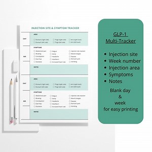 Injection & Symptom Tracker: Printable Medication Log (PDF Download) - Etsy UK