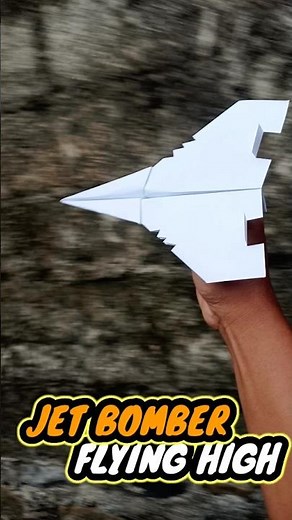 High Flying Classic Paper Bomber Jet #aircraft #airplane #shorts