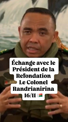 Découvrez les points clés de l’échange du 16 novembre 2025 entre le président de la Refondation de Madagascar, le Colonel Michaël Randrianirina, et la population. 🇲🇬 Plusieurs sujets ont été abordés : ➡️Justice, ➡️Lutte contre la corruption, ➡️Éducation, ➡️Économie, ➡️Participation des jeunes, ➡️Projets internationaux ➡️Préparation des prochaines élections. 👇 Voici un aperçu de quelques-uns des points évoqués lors de cette rencontre. Source 📹: TVM #RefondationEnMarche #Madagascar #Actualités