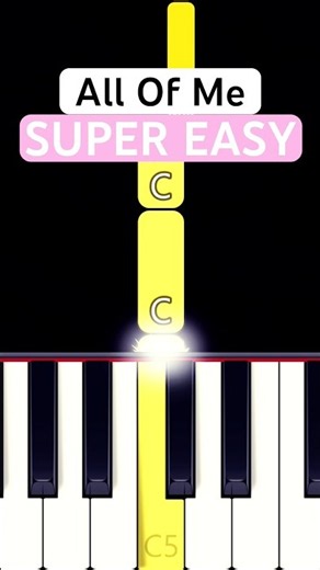 All of Me❤️(SUPER EASY Piano Tutorial) | With Accompaniment | John Legend | #shorts #piano #tutorial