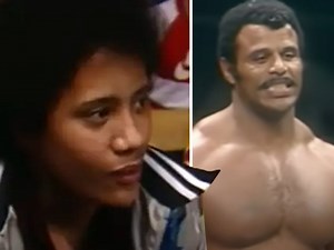 Teenage Dwayne Johnson watches his late dad wrestling in amazing childhood video